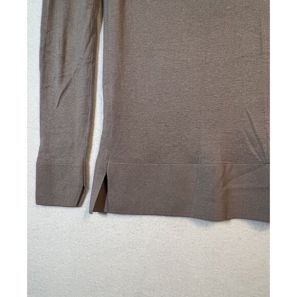 so. wool Turtleneck Sweater Women's Size 44 Gray/Brown - Picture 2 of 9